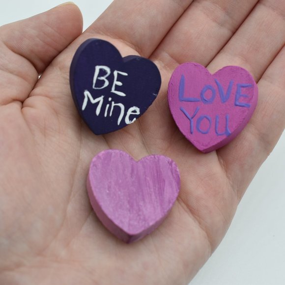 Hand Crafted Other - Hand crafted Conversation heart valentines day magnets